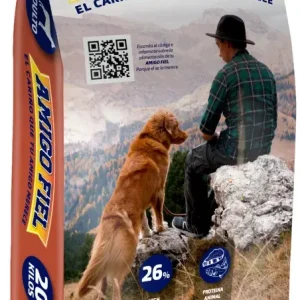Imagen de Bolsa de comida de perro Amigo Fiel de 20 Kg color naranja