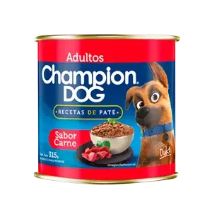 lata de Champion Dog rojo sabor carne para adultos